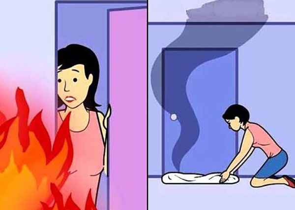 Cố gắng không hít khói. Cách Thoát Thân An Toàn Khi Xảy Ra Hỏa Hoạn